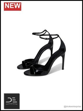 Leather High Heel Peep Toe Ankle Strap Sandals Stiletto Heels Women's Shoes